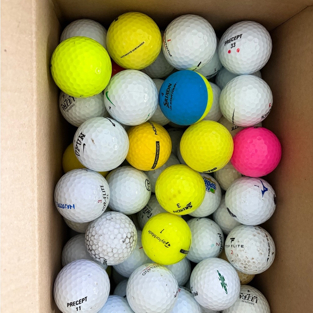 Callaway and other brands in white and Multicolor Golf Balls. Includes Tees